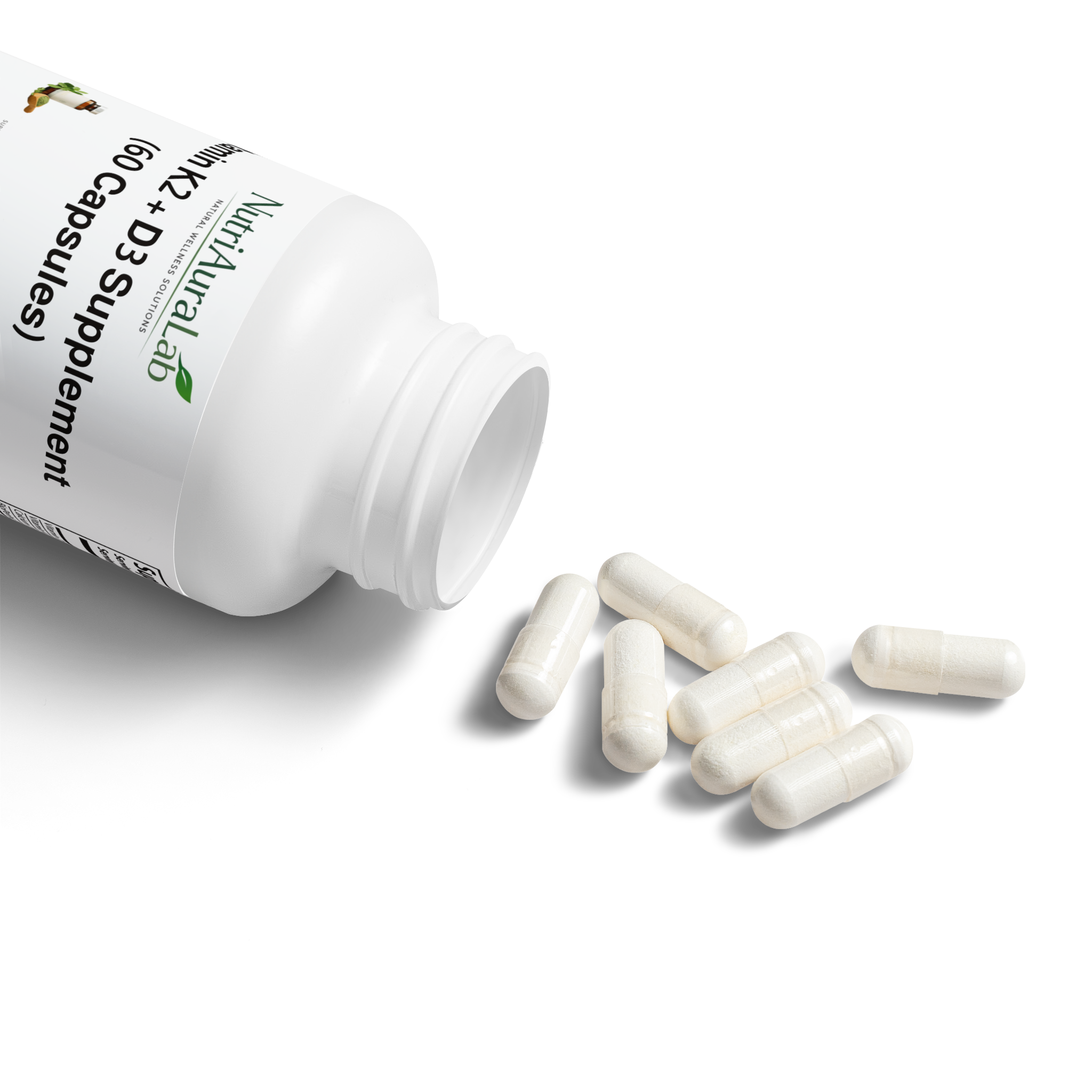 Vitamin K2 + D3 Supplement (60 Capsules)