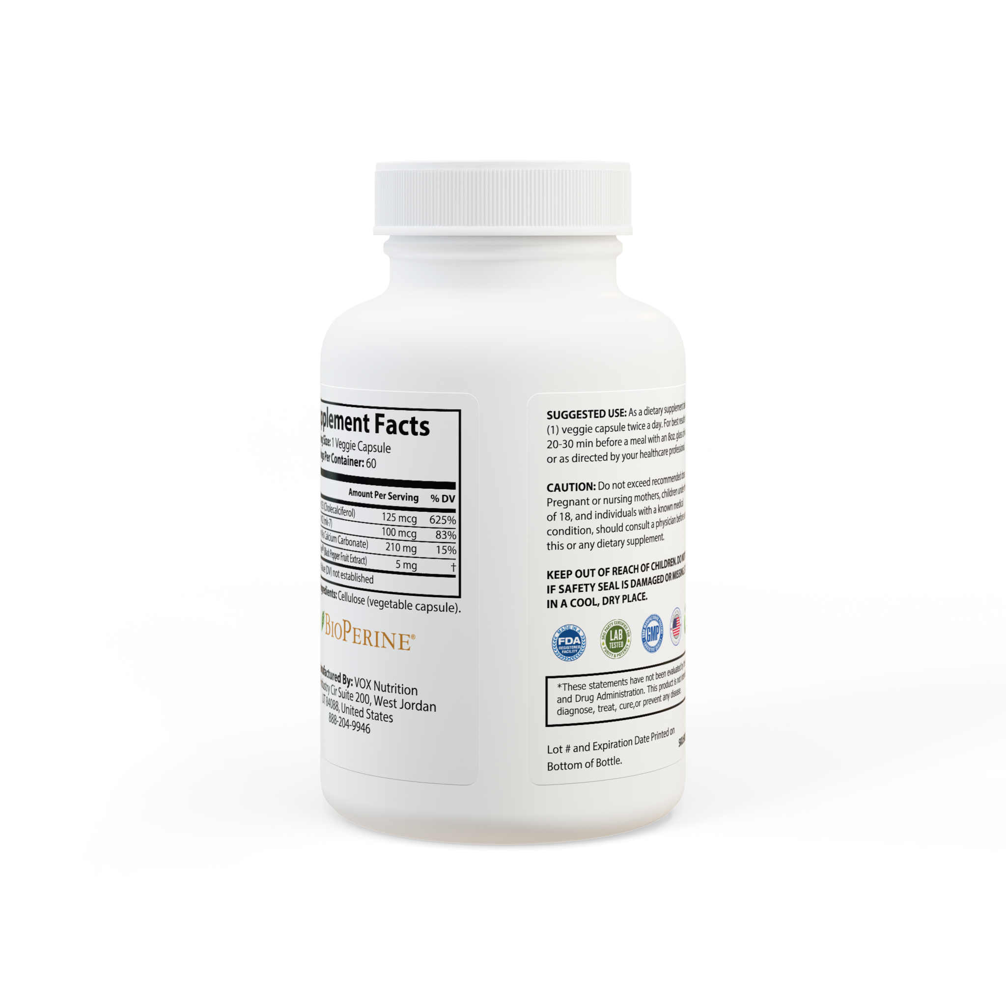 Vitamin K2 + D3 Supplement (60 Capsules) - Image 4