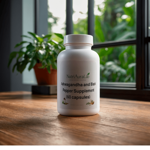 Ashwagandha and Black Pepper Supplement (60 capsules)